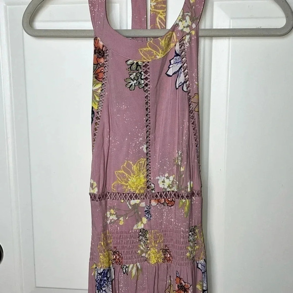 Bp BACKLESS HIGH NECK DRESS SIZE‎ SMALL PINK WITH FLORAL DESIGN SIZE SMALL NWT - Picture 2 of 11